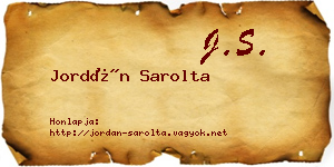 Jordán Sarolta névjegykártya